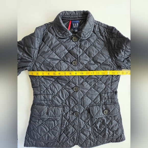 Gap Lightweight Quilted Jacket Womens Black Puffer Button Pockets XS - Picture 11 of 16